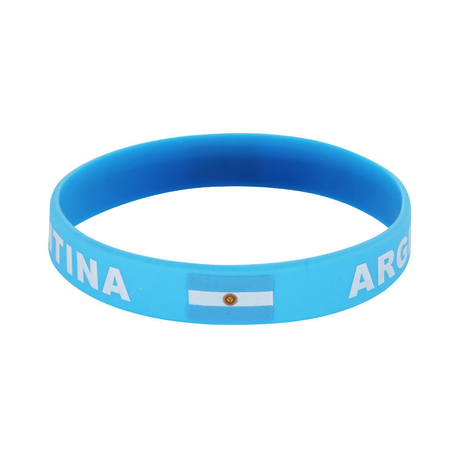 Bracelet drapeau silicone unisexe – accessoire sport 20 cm, style FIFA