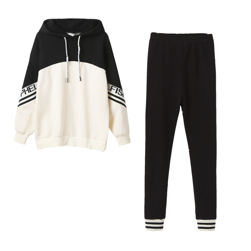 Ensemble Sport Femme à Capuche Beige – Survêtement Coton Confort & Style