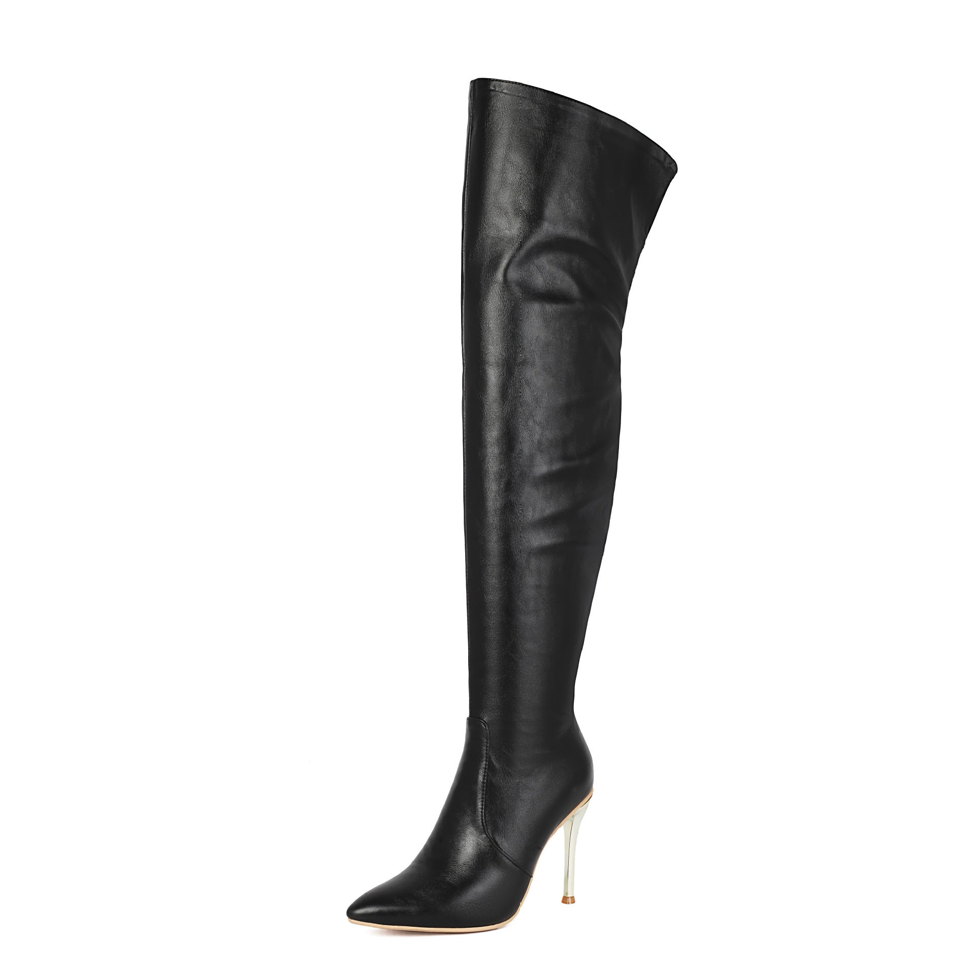 Bottes cuissardes femme bout pointu talon stiletto