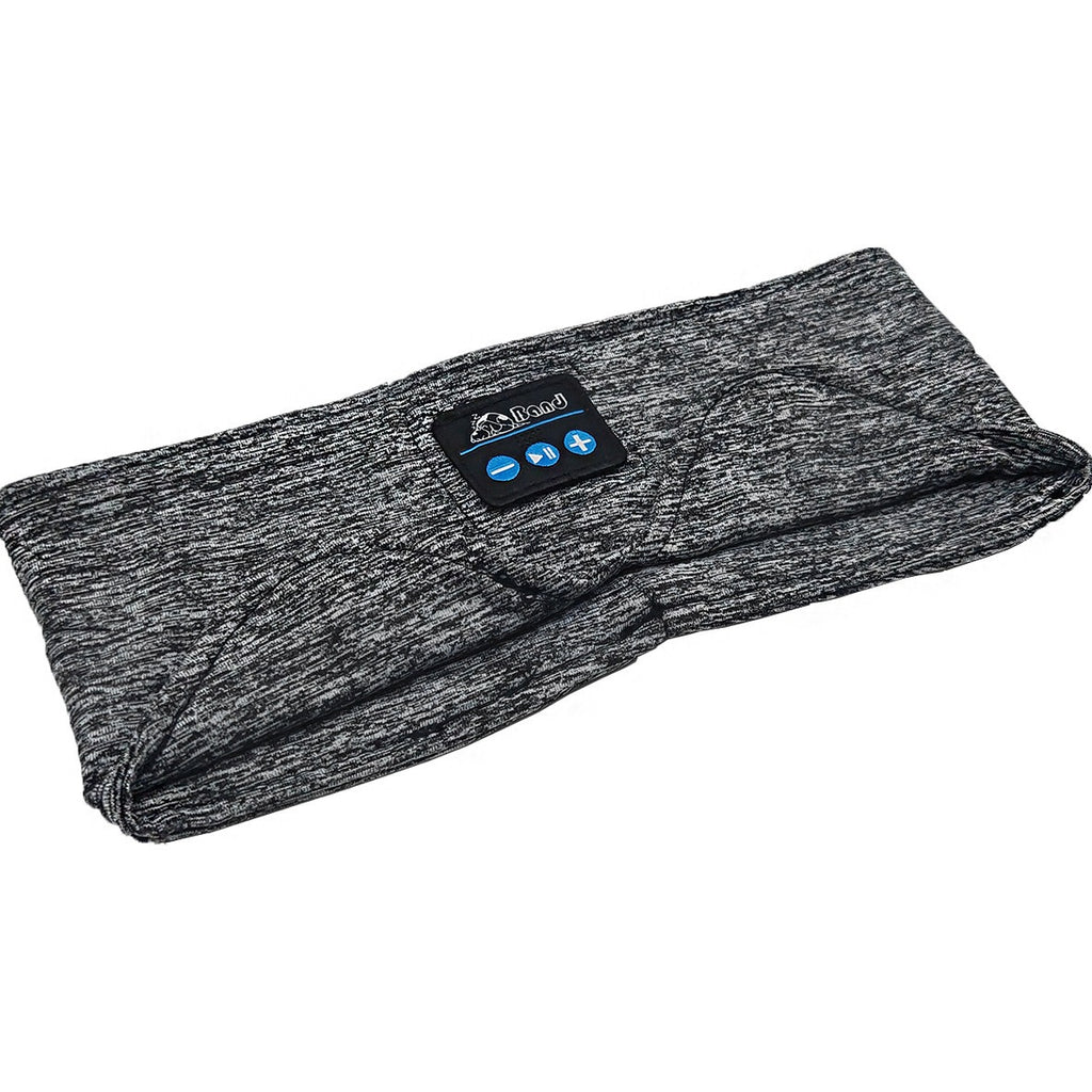 Bandeau Bluetooth de sommeil 2 en 1 – Masque de nuit avec écouteurs sans fil, noir et gris