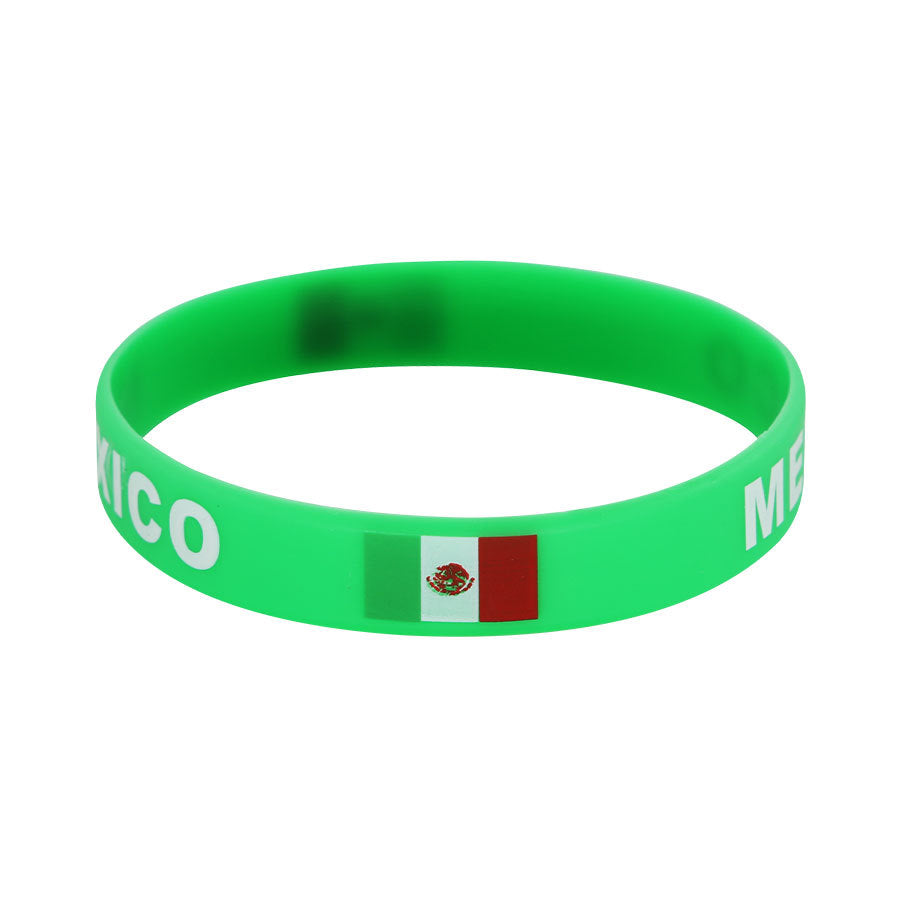 Bracelet drapeau silicone unisexe – accessoire sport 20 cm, style FIFA