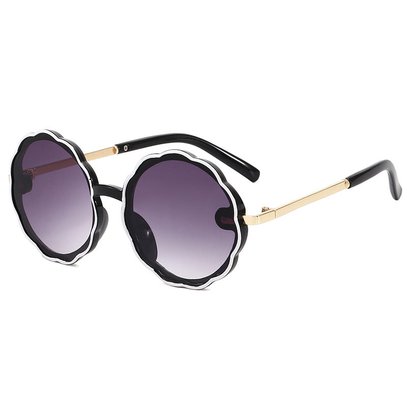 Lunettes de soleil vintage rondes cadre vague – enfants Carvose Chic