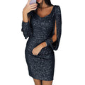 Robe fourreau soirée franges chic femme
