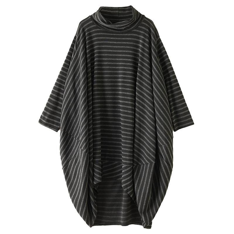 Robe femme décontractée col haut asymétrique – polyvalente et stylée.