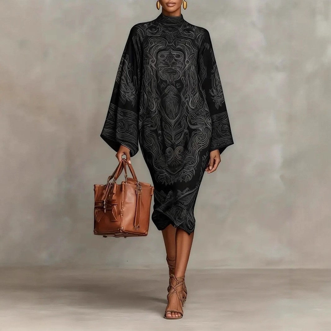 Robe flowy imprimé digital rétro frais – tendance printemps 2026