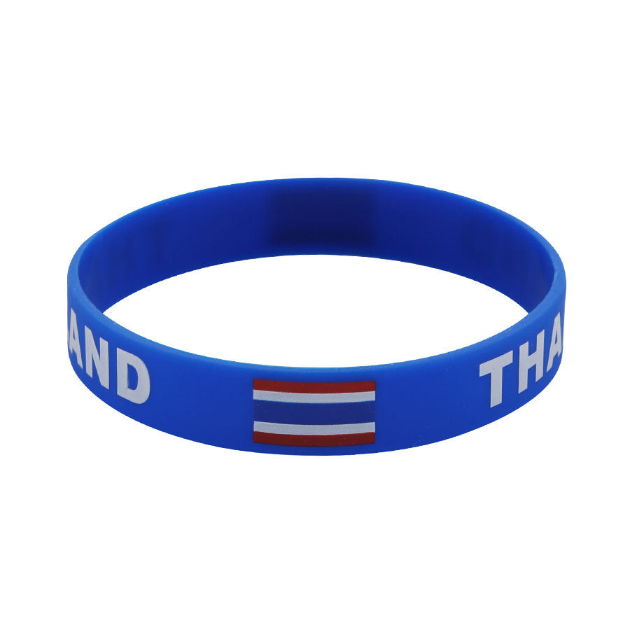 Bracelet drapeau silicone unisexe – accessoire sport 20 cm, style FIFA
