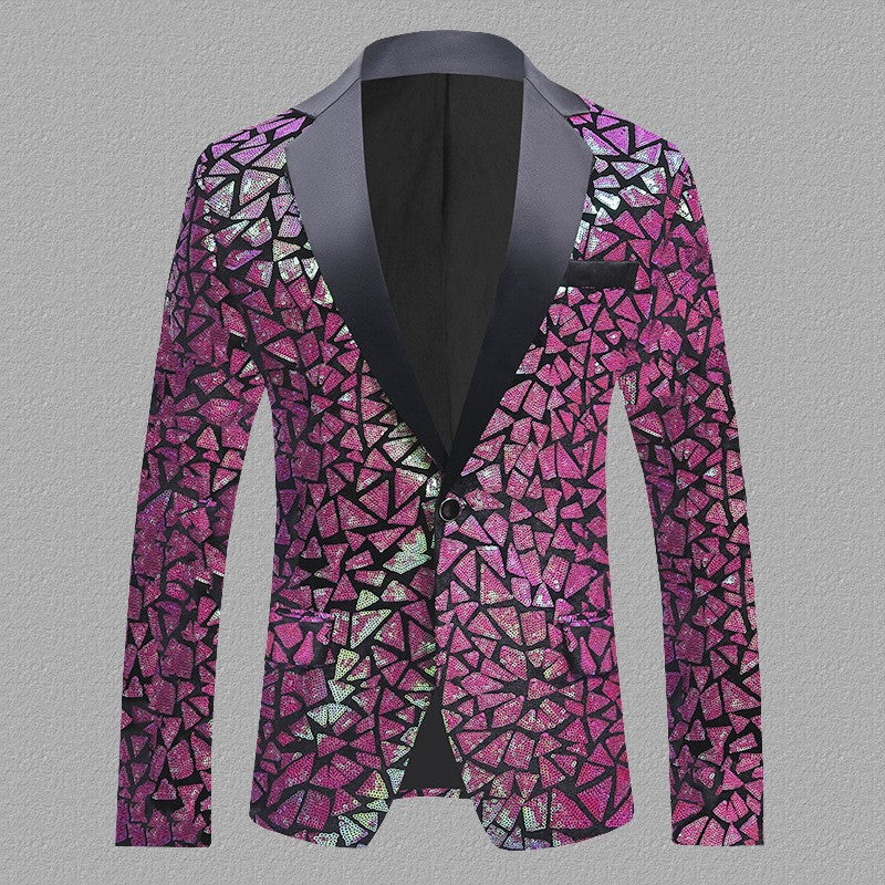 veste scène velours sequins coupe ajustée dynamique,– BANQUET JEUNES 8 TAILLES