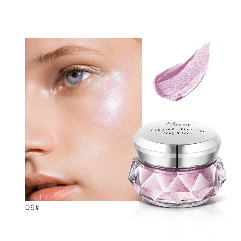 Face & body gel highlighter – Mermaid effect eyeshadow – Glitter glow – Golden liquid highlighter & bronzer