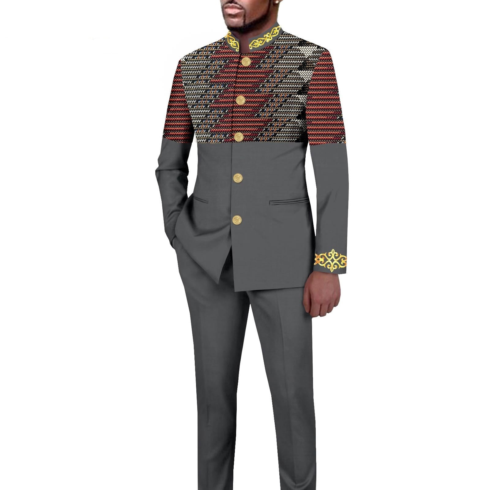 Ensemble blazer imprimé slim fit casual – 18 motifs exclusifs mi-saison