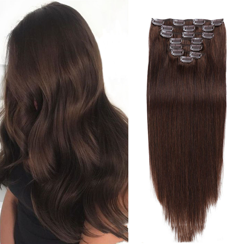 Perruque en cheveux naturels, extensions sans traces ni marques