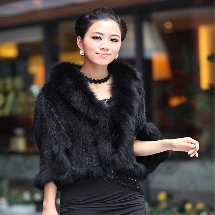 Veste Courte Col Renard Luxe