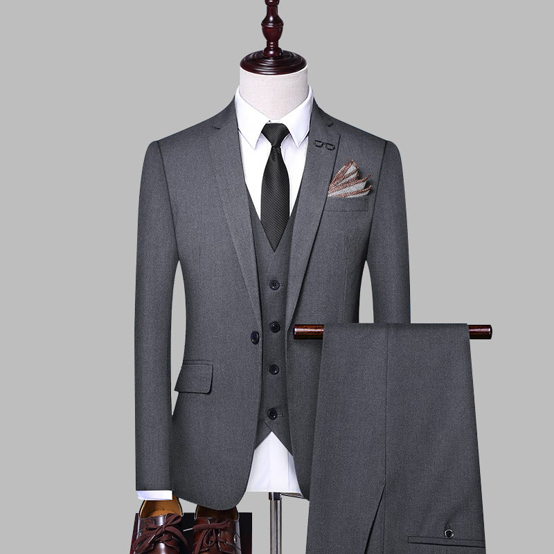 Costume 3 pièces homme mariage et cérémonie – style business formel printemps-automne