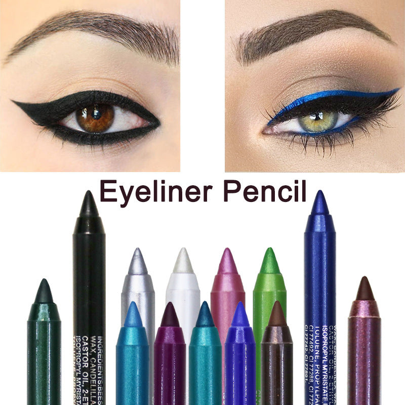 Eyeliner gel double usage waterproof – longue tenue, 14 couleurs