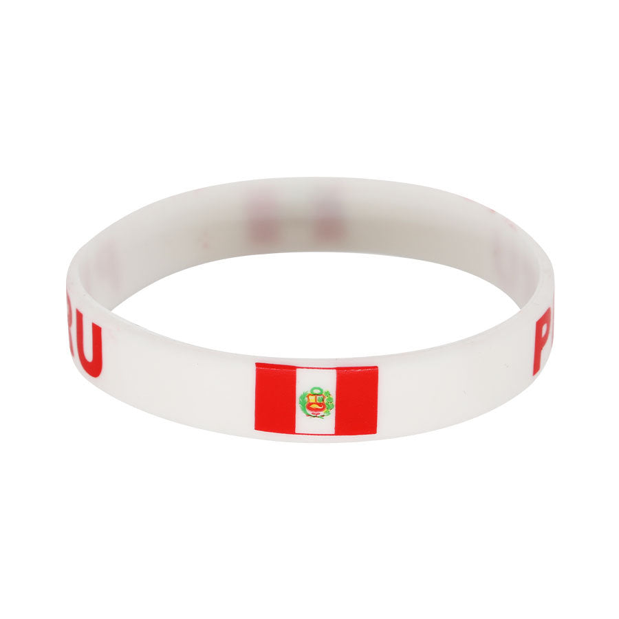 Bracelet drapeau silicone unisexe – accessoire sport 20 cm, style FIFA