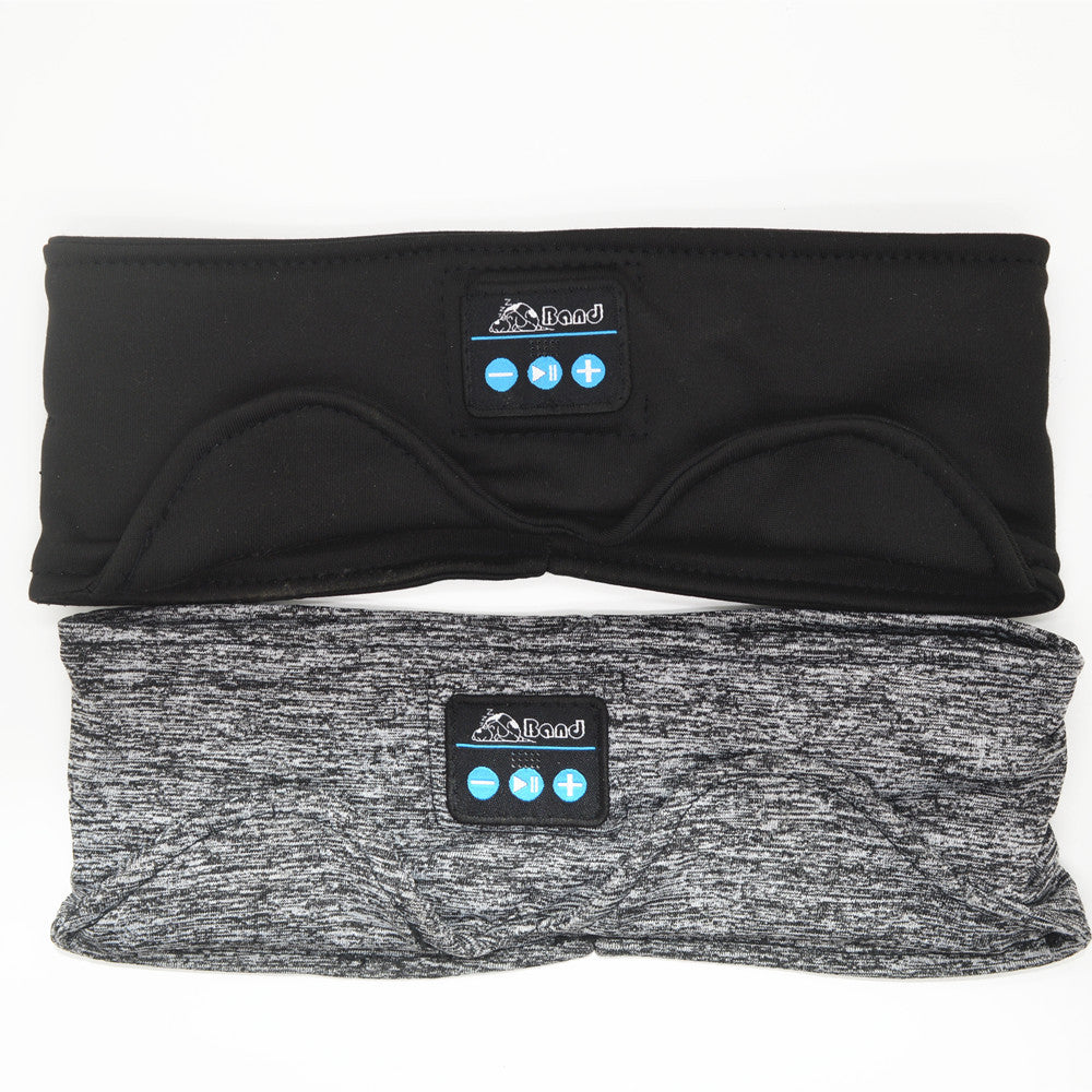 Bandeau Bluetooth de sommeil 2 en 1 – Masque de nuit avec écouteurs sans fil, noir et gris