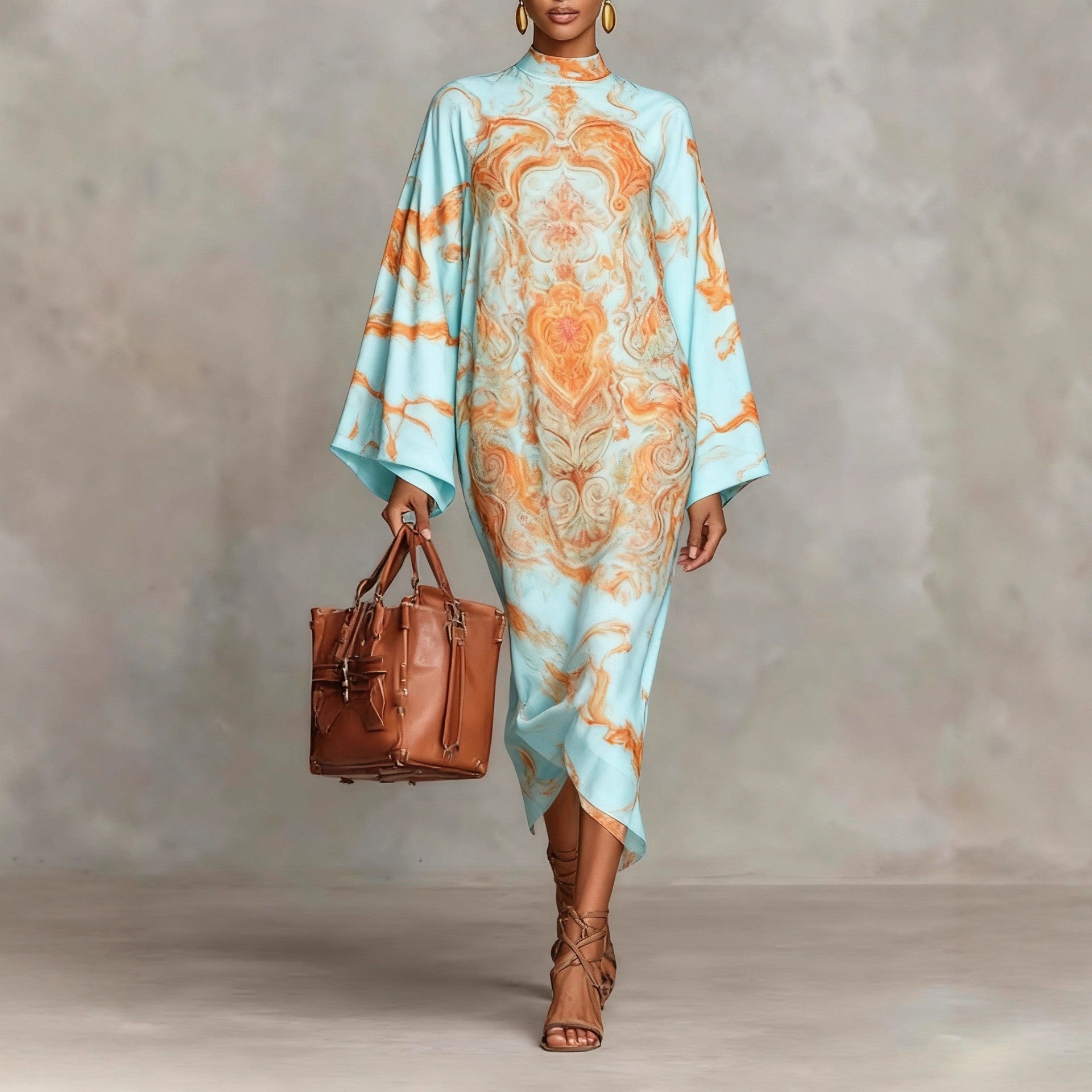 Robe flowy imprimé digital rétro frais – tendance printemps 2026