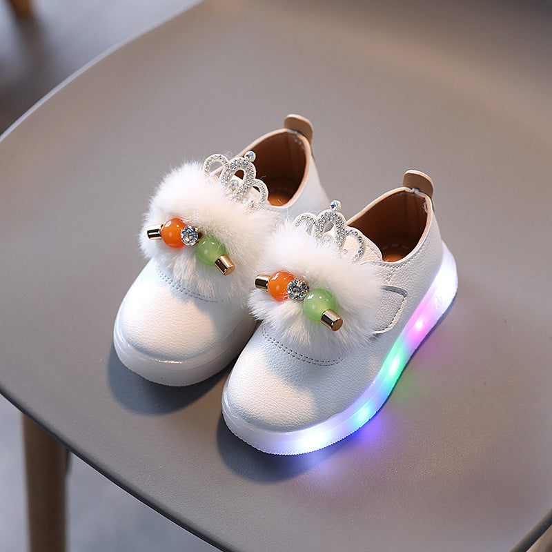 Chaussures à éclairage LED enfants, baskets skate semelle souple