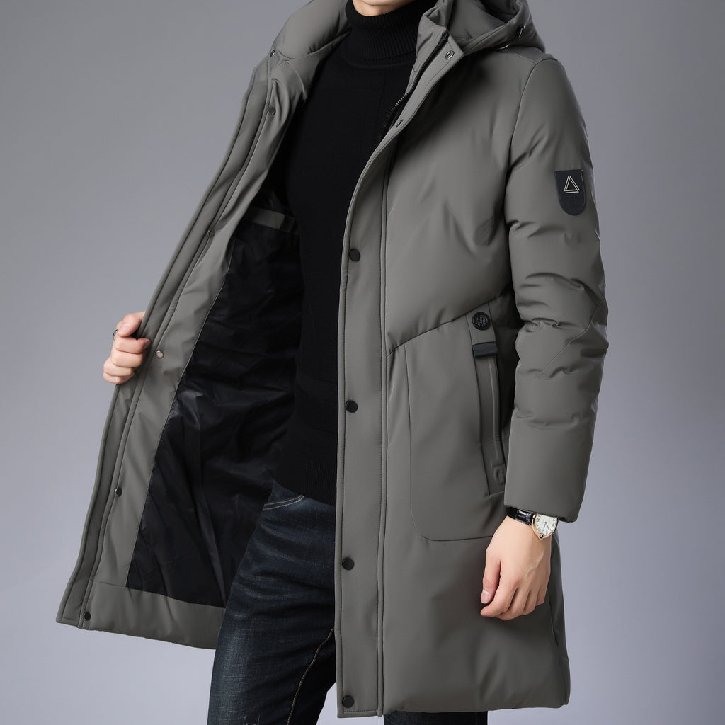 Manteau à capuche ample homme grande taille – respirant et résistant XL-5XL noir/gris