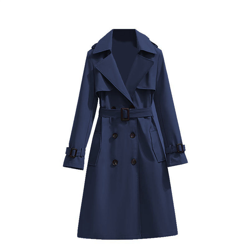 MANTEAU TRENCH CASUAL FEMME MI-LONG – LIGNE FLUIDE CHIC TEMPERAMENT COMMUTE
