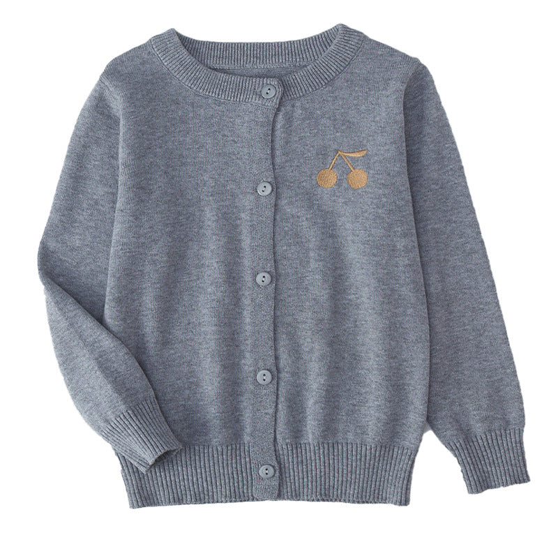 Pull en coton à cerises pour filles