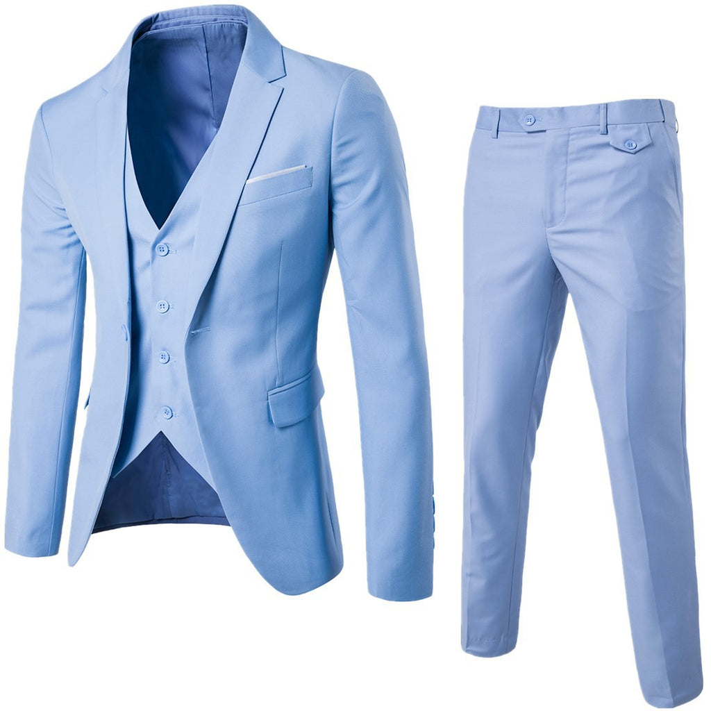 Costume 3 pièces coton gris slim fit professionnel – loisirs jusqu'à 6XL