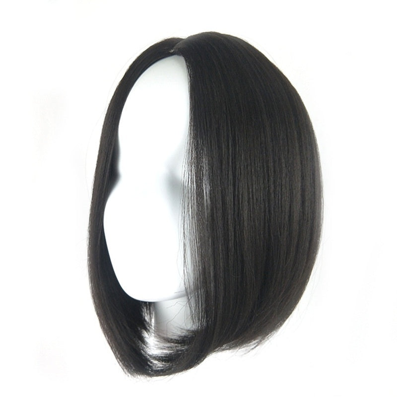 Perruque courte bob cheveux humains brésiliens noirs Remy femme