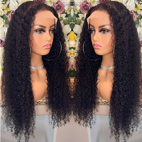 Perruque lace front brésilienne kinky curly 150% – cheveux naturels 8-24 pouces