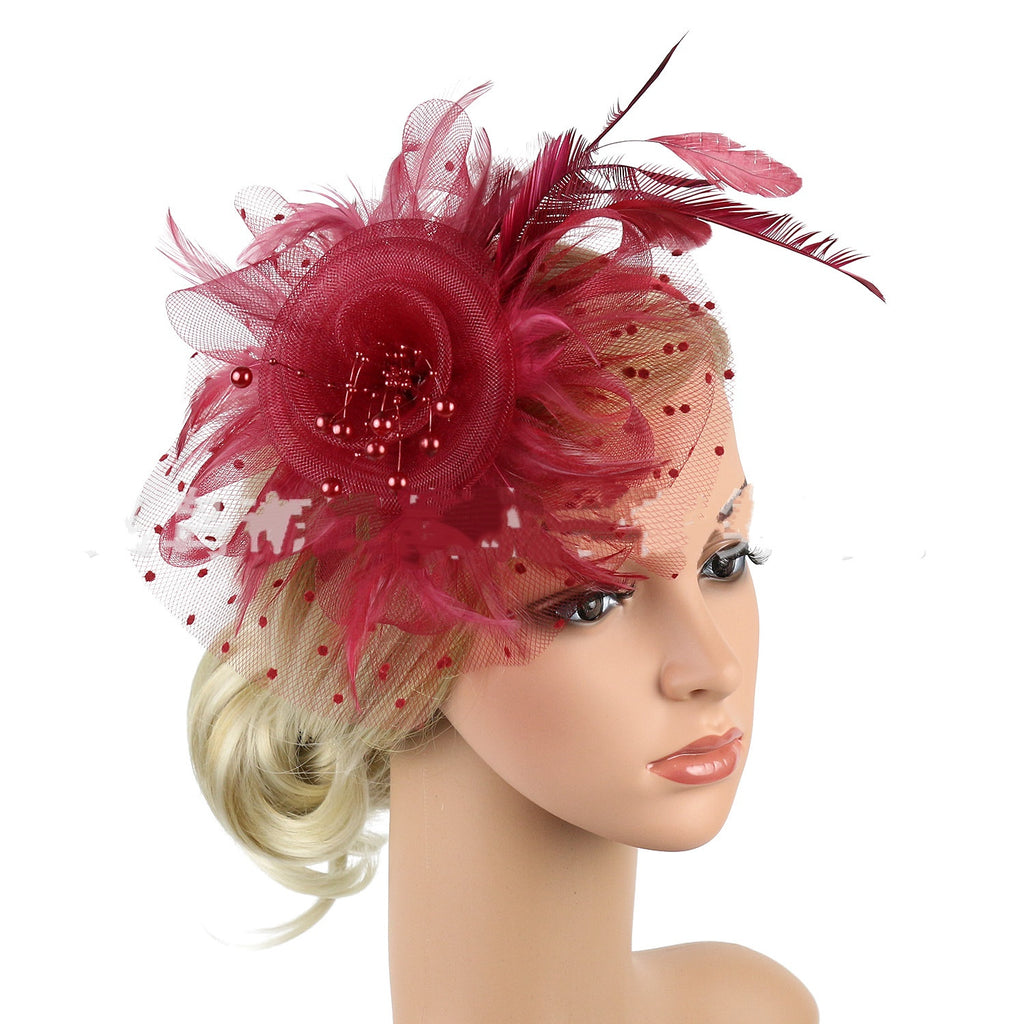 BANDEAU BILLYCOCK MAILLE MARIÉE – 35 COULEURS FLEURS FAIT MAIN