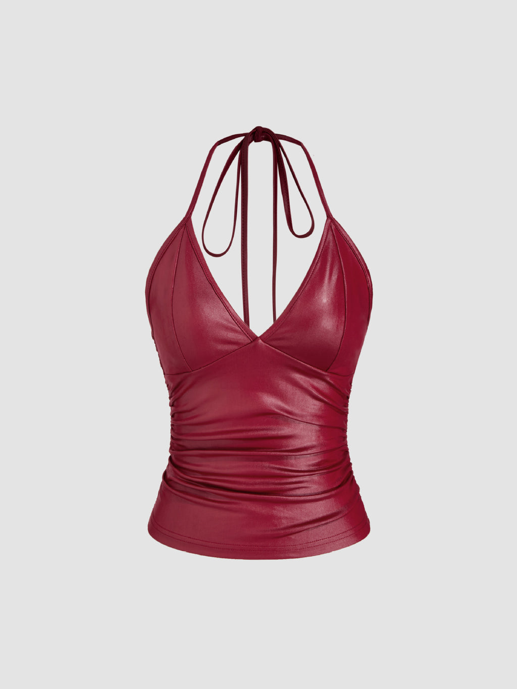 Stylvolle Vroue Leer Camisole