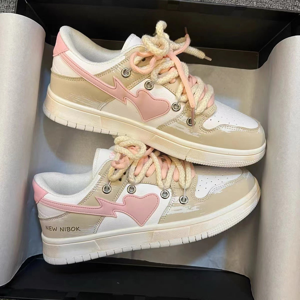 Baskets femme style rétro, look cute et polyvalent