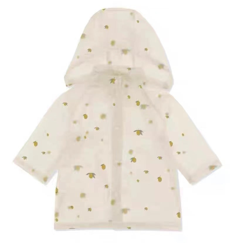 Imperméable enfant cape poncho waterproof – imprimés chat, cerise, citron et Love