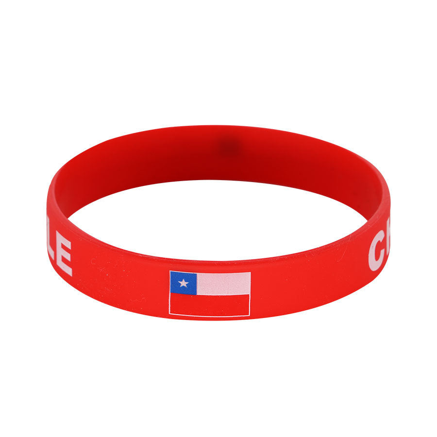 Bracelet drapeau silicone unisexe – accessoire sport 20 cm, style FIFA