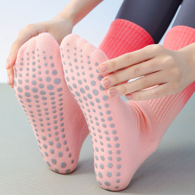 Chaussettes sport femmes dégradé anti-glisse coton – low-top
