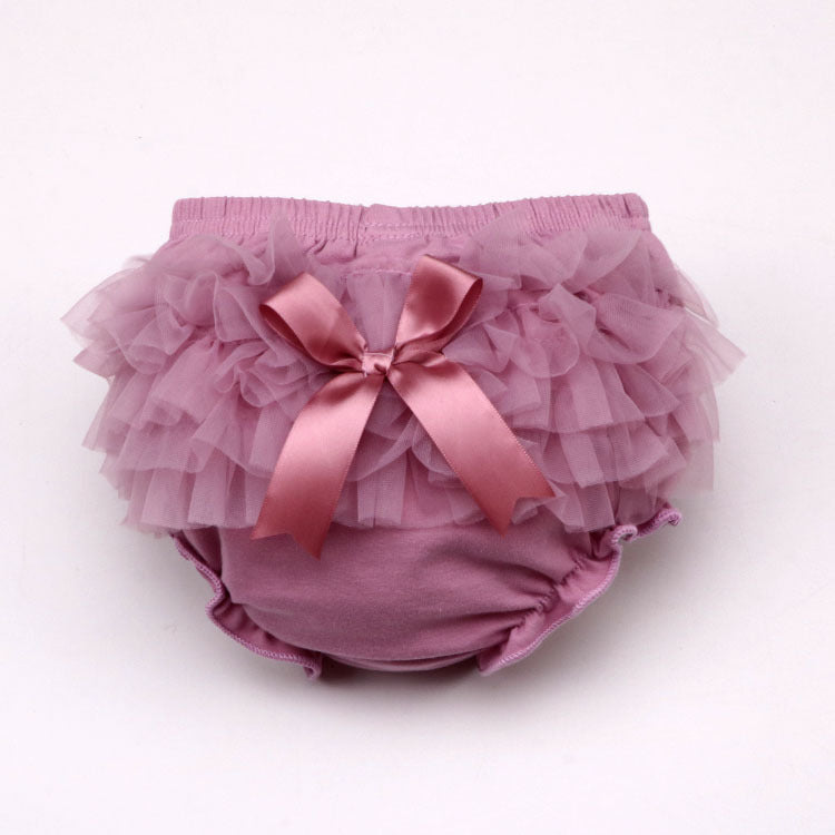 Culotte  bébé fille en maille avec nœud – style coréen, coton doux