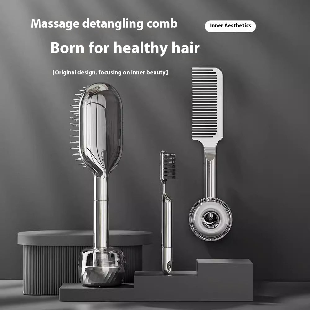 Peigne à Coussin d’Air à Aiguilles en Acier – Massage et Coiffage