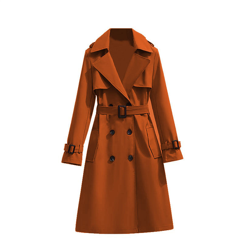 MANTEAU TRENCH CASUAL FEMME MI-LONG – LIGNE FLUIDE CHIC TEMPERAMENT COMMUTE