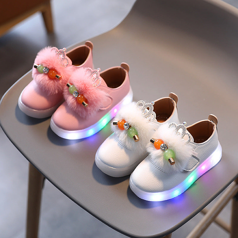 Chaussures à éclairage LED enfants, baskets skate semelle souple