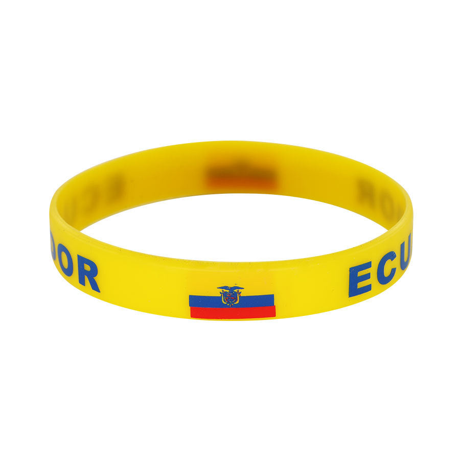Bracelet drapeau silicone unisexe – accessoire sport 20 cm, style FIFA