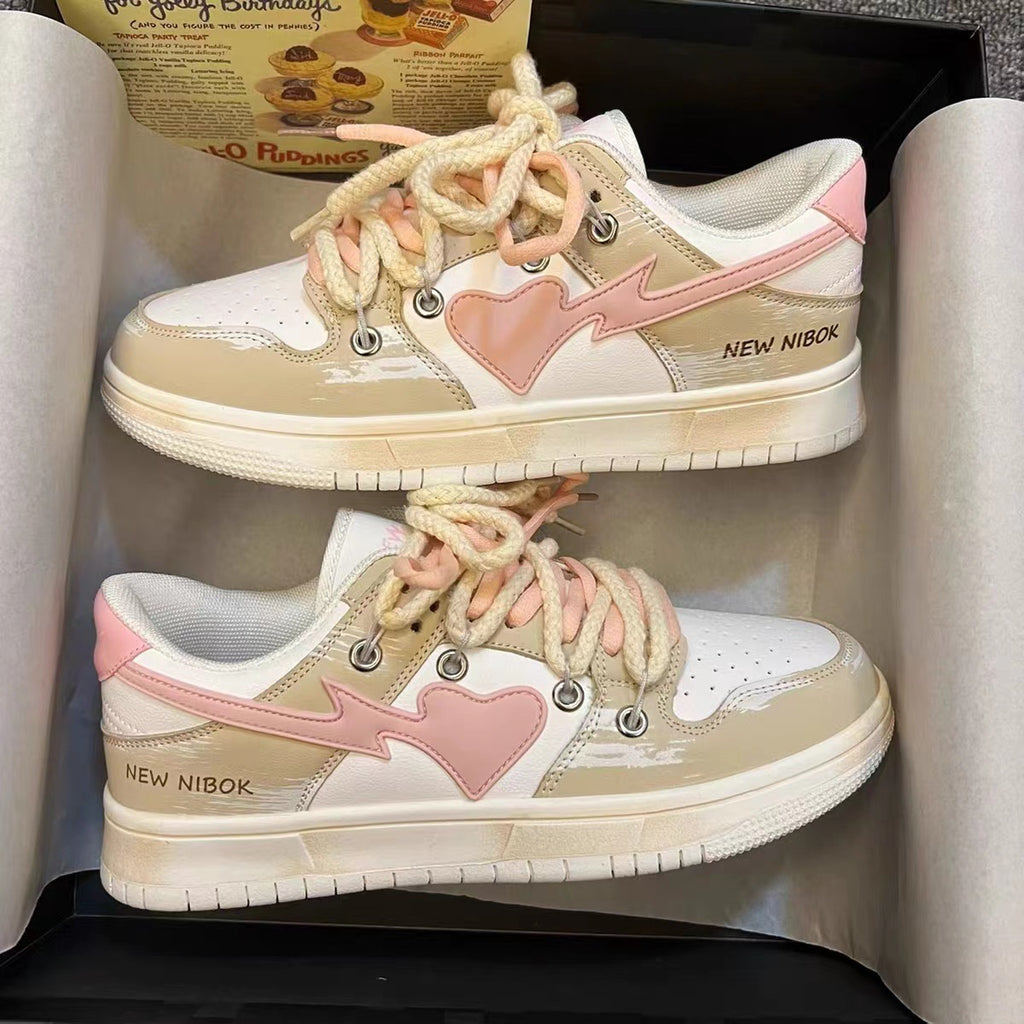 Baskets femme style rétro, look cute et polyvalent