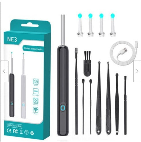 Nettoyeur d’oreilles NE3 avec caméra LED – otoscope sans fil iPhone Android