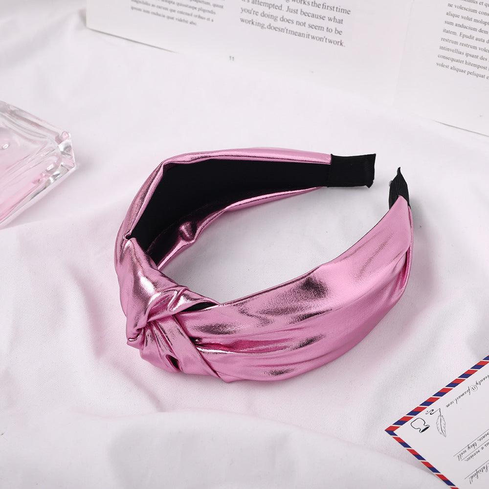 Barrette noeud tissu lumineux – Fixation douce pour cheveux