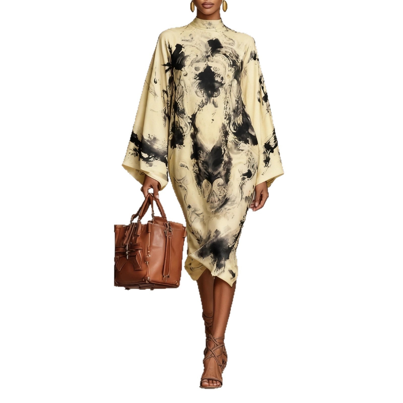 Robe flowy imprimé digital rétro frais – tendance printemps 2026