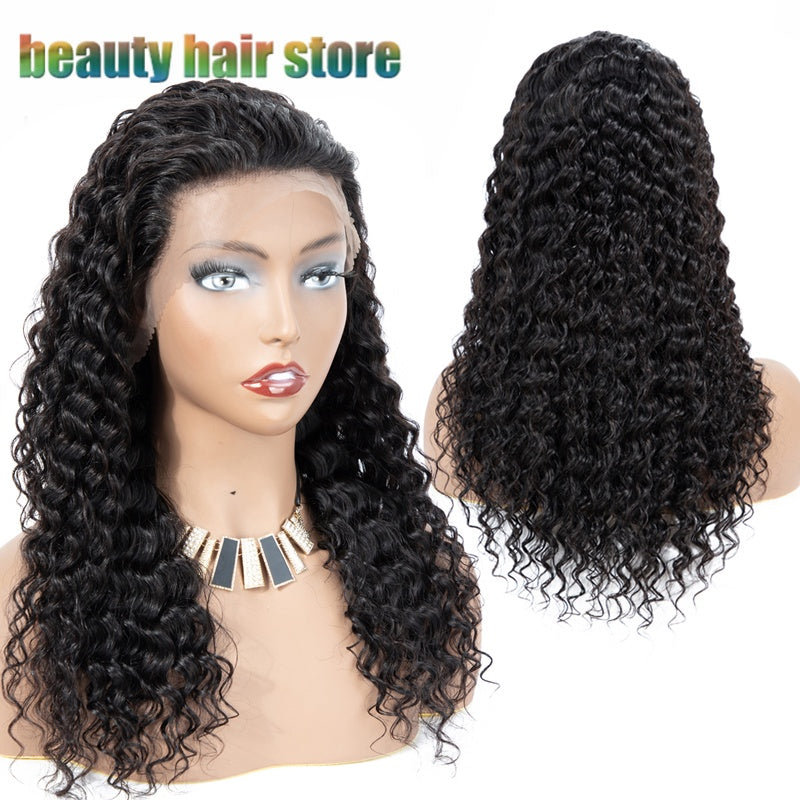 Perruque lace front brésilienne kinky curly 150% – cheveux naturels 8-24 pouces