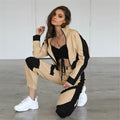 Veste baseball femme en polyester, matière fibre chimique mélangée, légère et résistante.