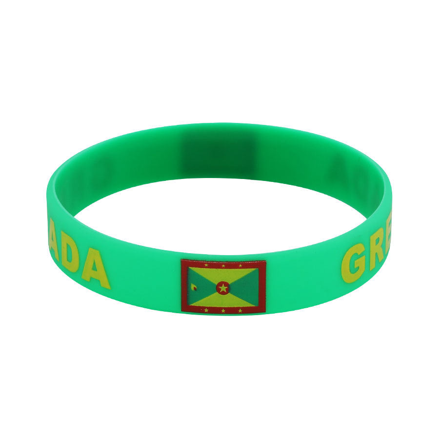 Bracelet drapeau silicone unisexe – accessoire sport 20 cm, style FIFA