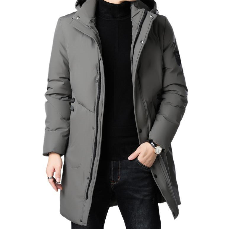 Manteau à capuche ample homme grande taille – respirant et résistant XL-5XL noir/gris