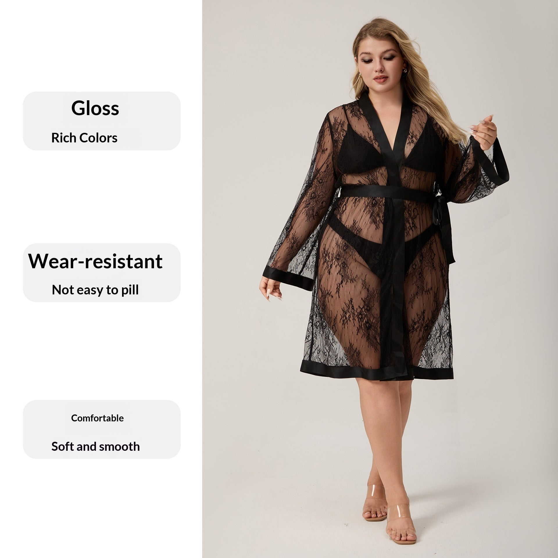 Plus Size Women's Ice Silk Pajamas - Luxury Comfort