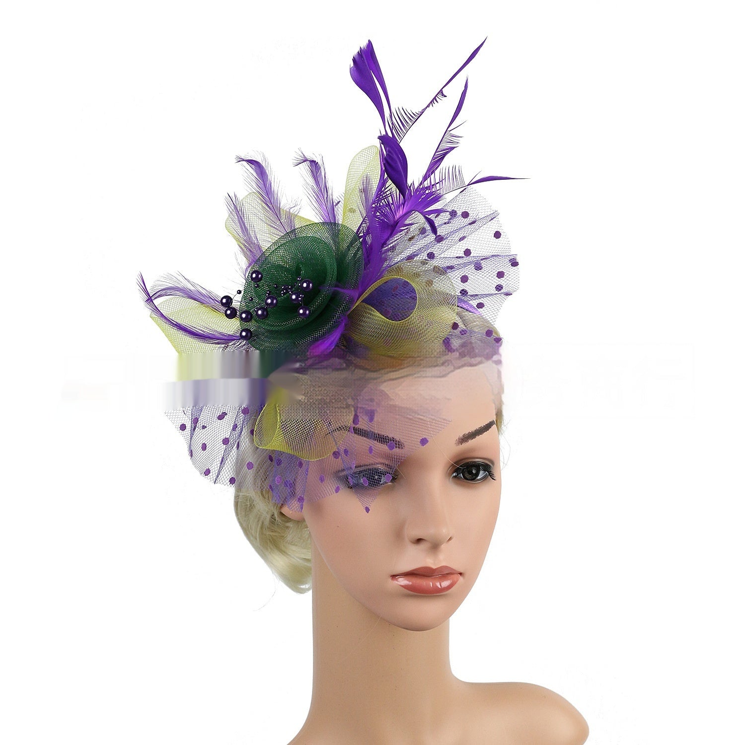 BANDEAU BILLYCOCK MAILLE MARIÉE – 35 COULEURS FLEURS FAIT MAIN