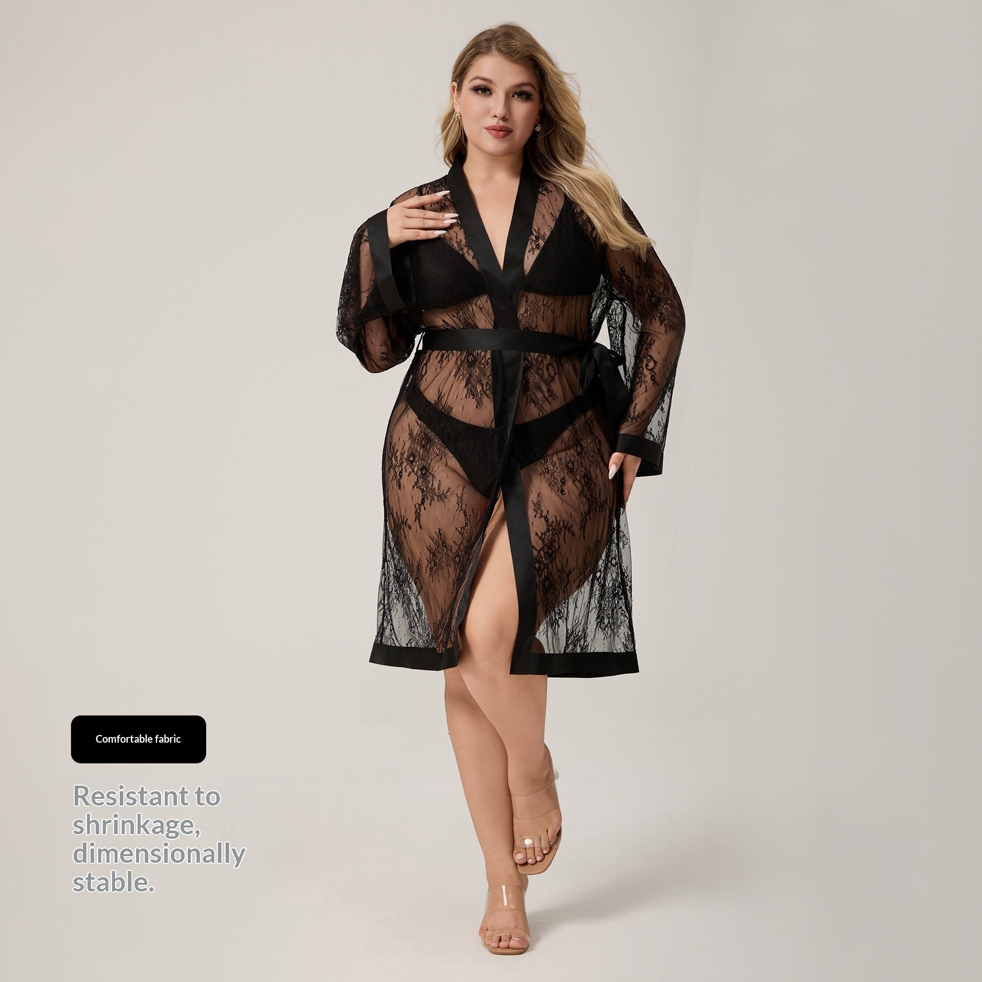 Plus Size Women's Ice Silk Pajamas - Luxury Comfort