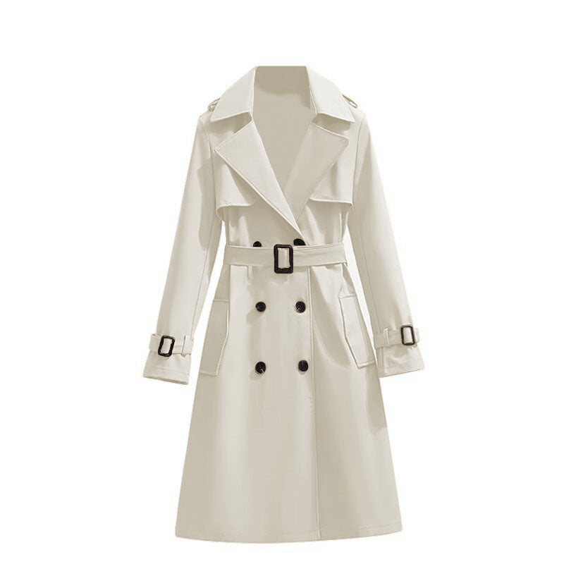 MANTEAU TRENCH CASUAL FEMME MI-LONG – LIGNE FLUIDE CHIC TEMPERAMENT COMMUTE